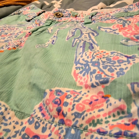 LILLY PULITZER 'Fansea' Minty Fresh Callahan Short Size 0 - Picture 13 of 16